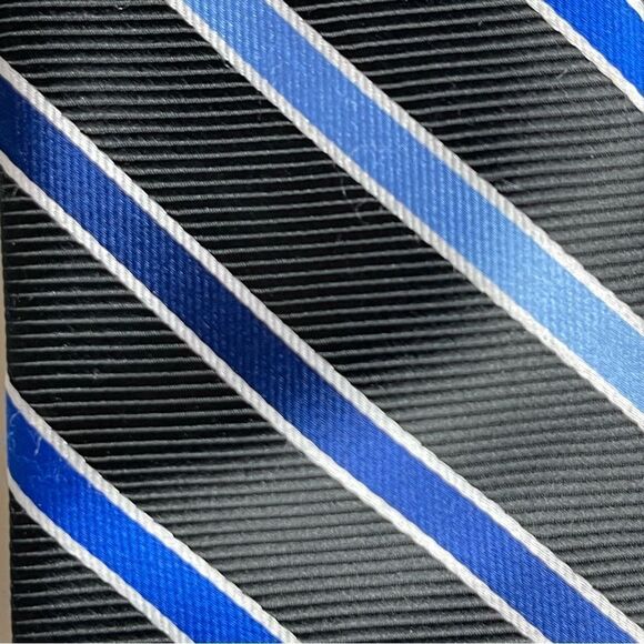 Chaps Tie Black with Diagonal Stripes - Picture 4 of 6